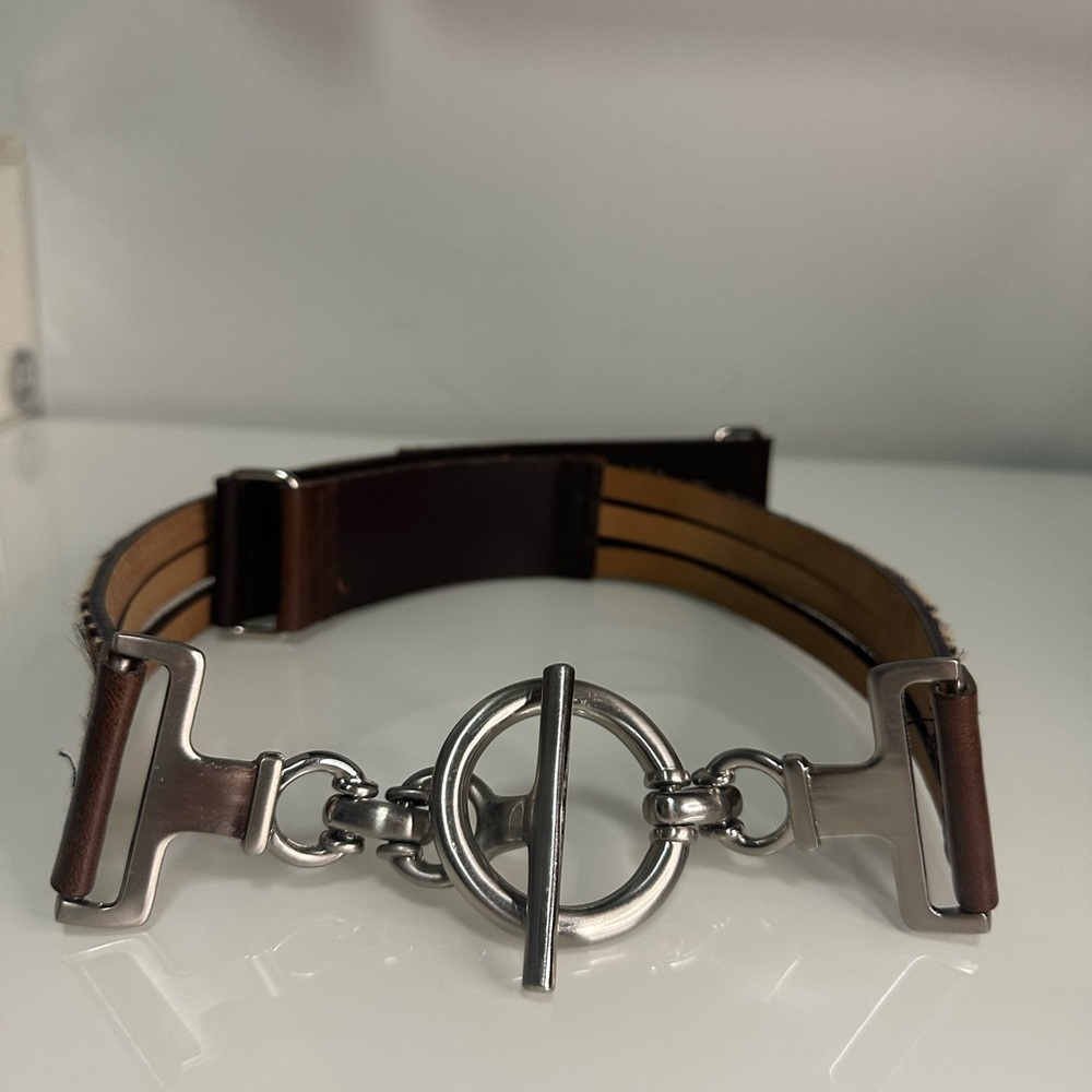 BELT SHAK LEOPARD PRINT LEATHER BELT